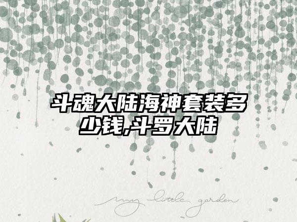 斗魂大陆海神套装多少钱,斗罗大陆