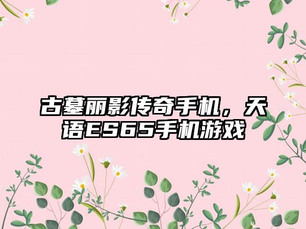古墓丽影传奇手机，天语ES65手机游戏