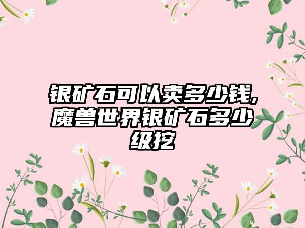银矿石可以卖多少钱,魔兽世界银矿石多少级挖