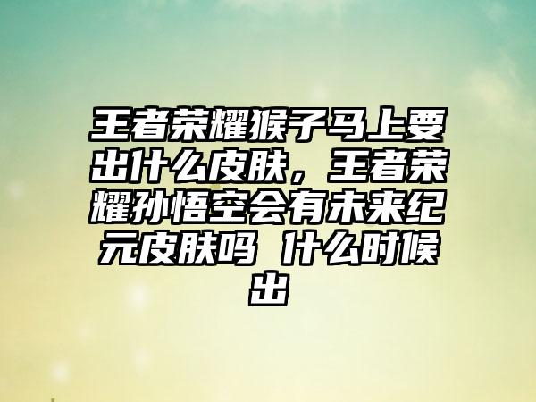 王者荣耀猴子马上要出什么皮肤，王者荣耀孙悟空会有未来纪元皮肤吗 什么时候出