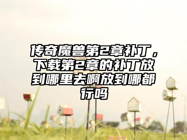 传奇魔兽第2章补丁，下载第2章的补丁放到哪里去啊放到哪都行吗