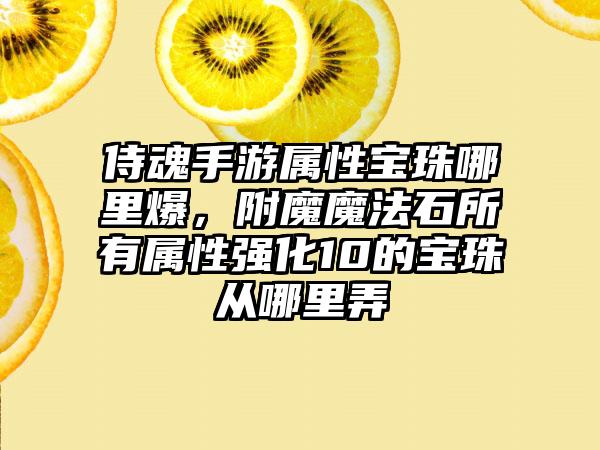 侍魂手游属性宝珠哪里爆，附魔魔法石所有属性强化10的宝珠从哪里弄