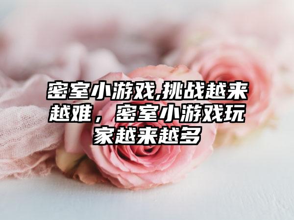 密室小游戏,挑战越来越难，密室小游戏玩家越来越多