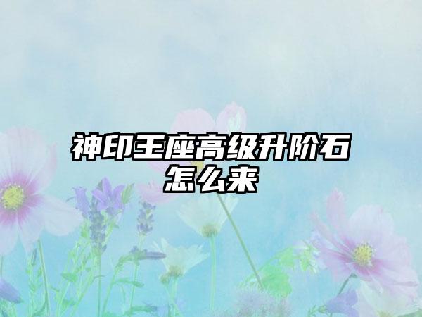 神印王座高级升阶石怎么来