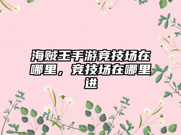 海贼王手游竞技场在哪里，竞技场在哪里进