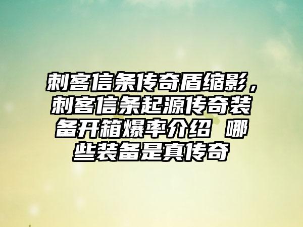 刺客信条传奇盾缩影，刺客信条起源传奇装备开箱爆率介绍 哪些装备是真传奇