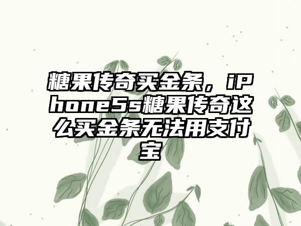 糖果传奇买金条，iPhone5s糖果传奇这么买金条无法用支付宝