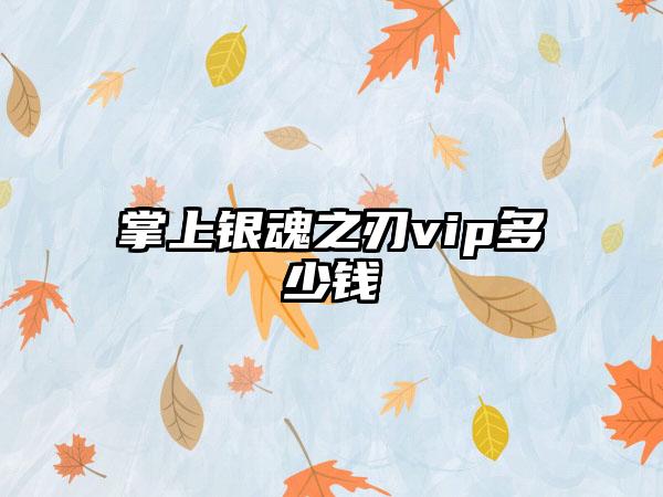 掌上银魂之刃vip多少钱