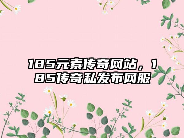 185元素传奇网站，185传奇私发布网服
