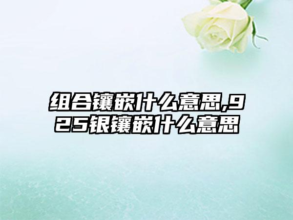 组合镶嵌什么意思,925银镶嵌什么意思