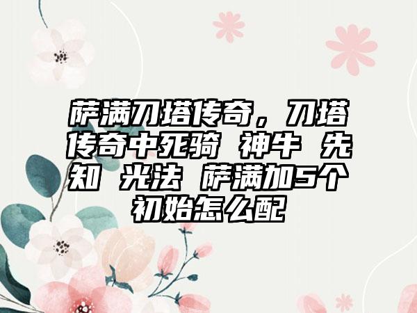 萨满刀塔传奇，刀塔传奇中死骑 神牛 先知 光法 萨满加5个初始怎么配