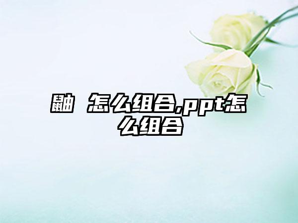 鼬 怎么组合,ppt怎么组合