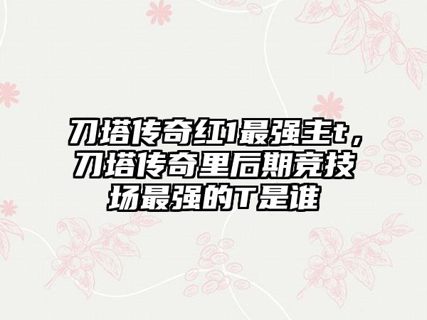 刀塔传奇红1最强主t，刀塔传奇里后期竞技场最强的T是谁