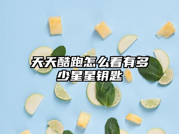 天天酷跑怎么看有多少星星钥匙