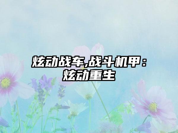炫动战车,战斗机甲：炫动重生
