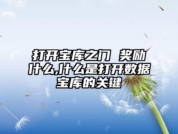 打开宝库之门 奖励什么,什么是打开数据宝库的关键