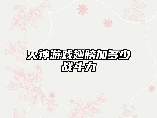 灭神游戏翅膀加多少战斗力