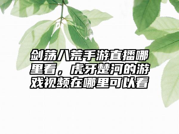 剑荡八荒手游直播哪里看，虎牙楚河的游戏视频在哪里可以看