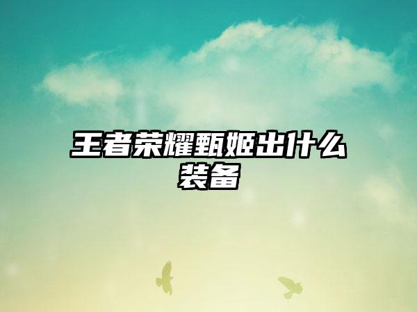 王者荣耀甄姬出什么装备