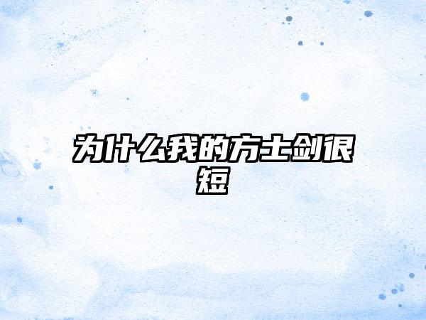 为什么我的方士剑很短