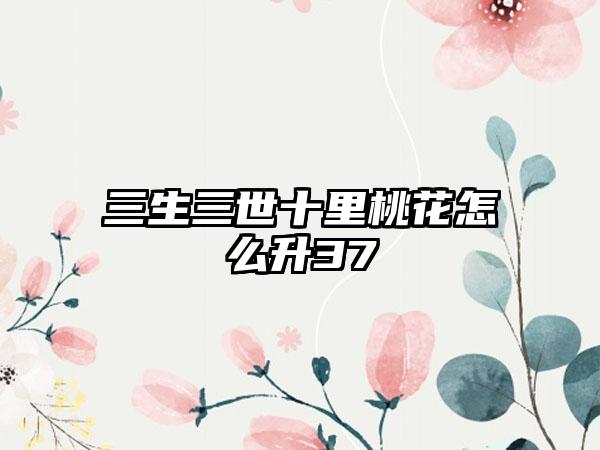 三生三世十里桃花怎么升37
