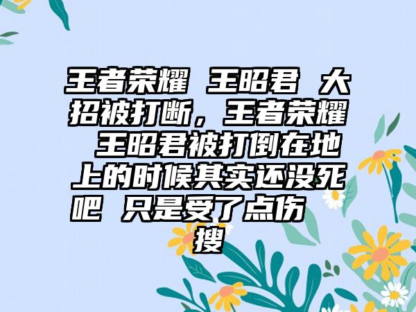 王者荣耀 王昭君 大招被打断，王者荣耀 王昭君被打倒在地上的时候其实还没死吧 只是受了点伤  搜