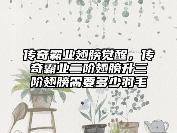 传奇霸业翅膀觉醒，传奇霸业二阶翅膀升三阶翅膀需要多少羽毛