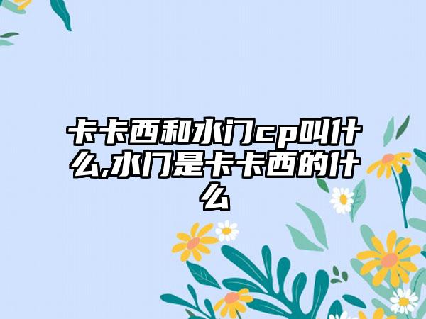 卡卡西和水门cp叫什么,水门是卡卡西的什么