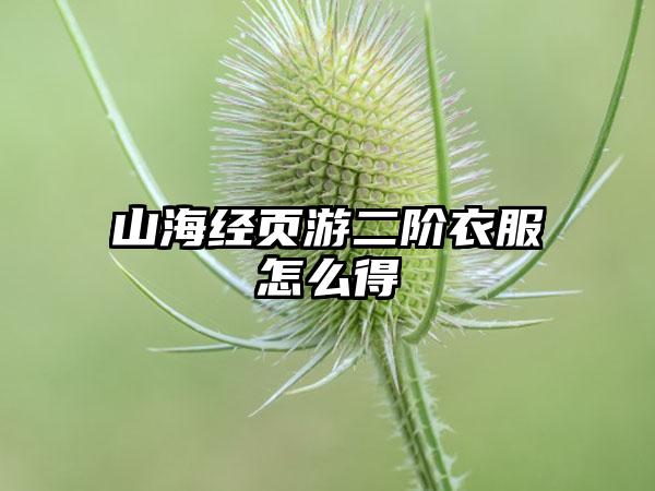 山海经页游二阶衣服怎么得