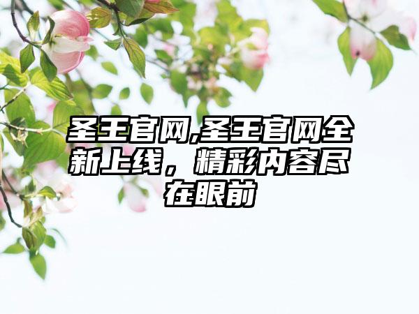 圣王官网,圣王官网全新上线，精彩内容尽在眼前