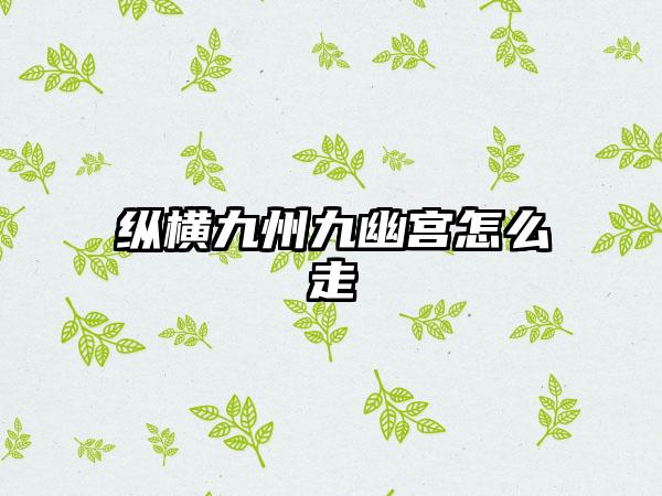 纵横九州九幽宫怎么走