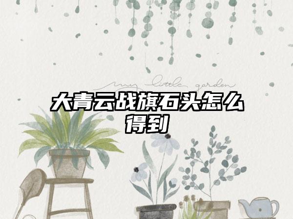 大青云战旗石头怎么得到