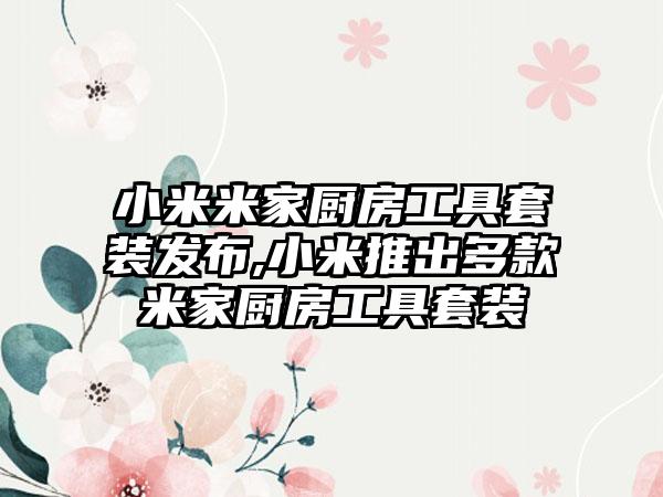 小米米家厨房工具套装发布,小米推出多款米家厨房工具套装