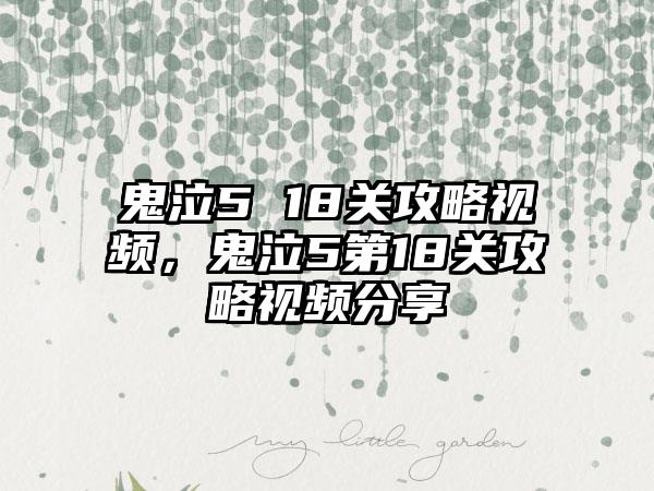 鬼泣5 18关攻略视频，鬼泣5第18关攻略视频分享