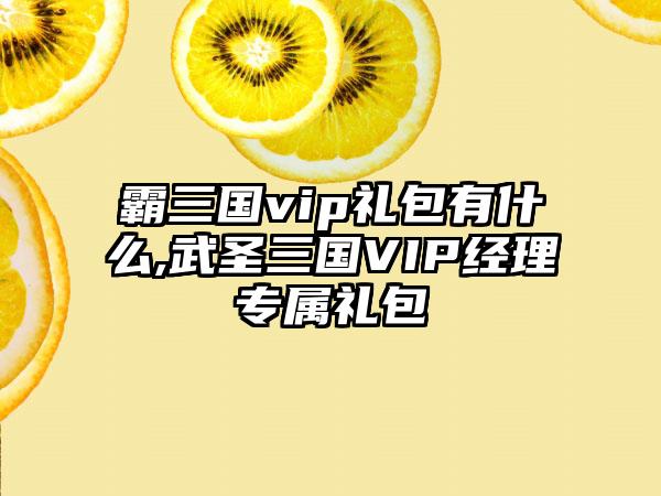 霸三国vip礼包有什么,武圣三国VIP经理专属礼包