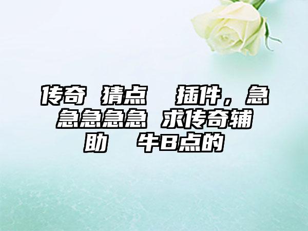 传奇 猜点  插件，急急急急急 求传奇辅助  牛B点的