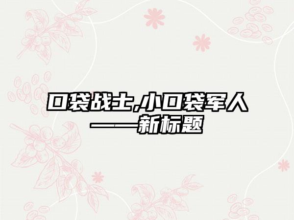 口袋战士,小口袋军人——新标题