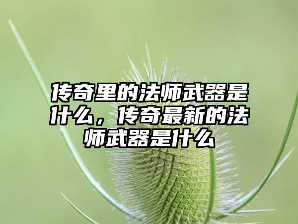 传奇里的法师武器是什么，传奇最新的法师武器是什么
