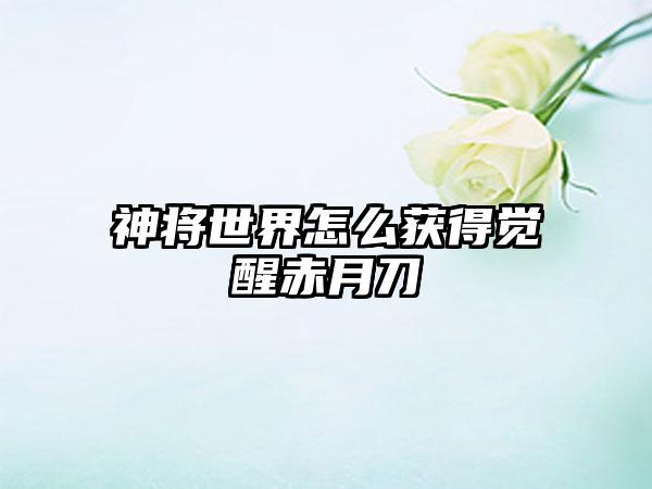 神将世界怎么获得觉醒赤月刀