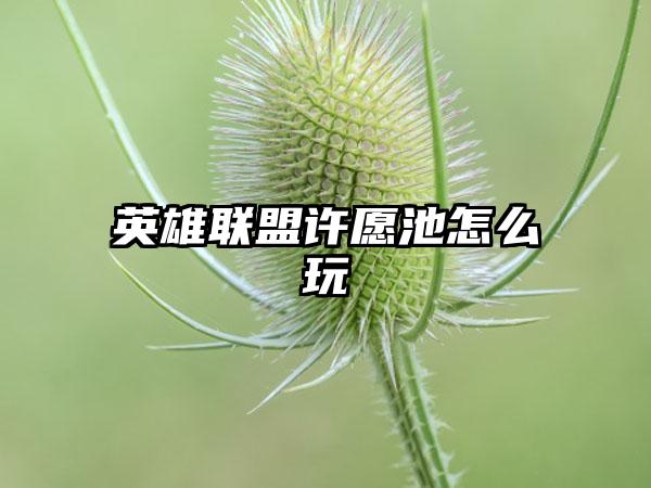 英雄联盟许愿池怎么玩