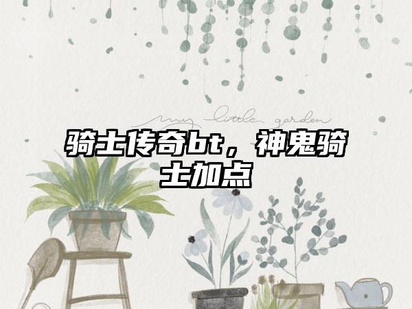 骑士传奇bt，神鬼骑士加点