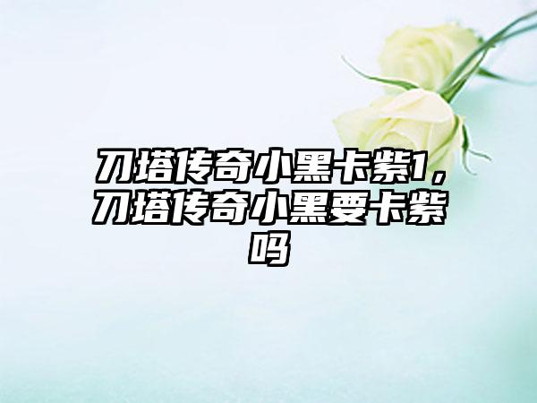 刀塔传奇小黑卡紫1，刀塔传奇小黑要卡紫吗
