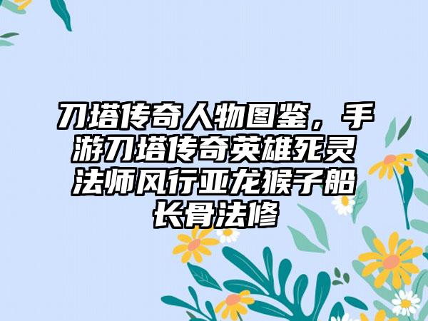 刀塔传奇人物图鉴，手游刀塔传奇英雄死灵法师风行亚龙猴子船长骨法修