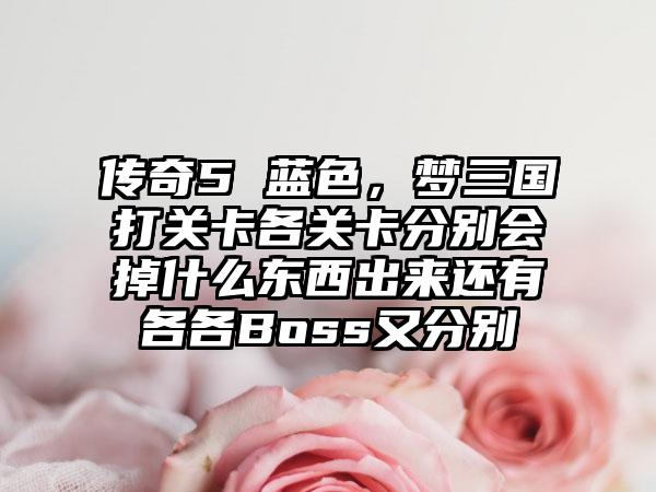 传奇5 蓝色，梦三国打关卡各关卡分别会掉什么东西出来还有各各Boss又分别