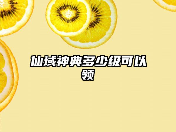 仙域神典多少级可以领