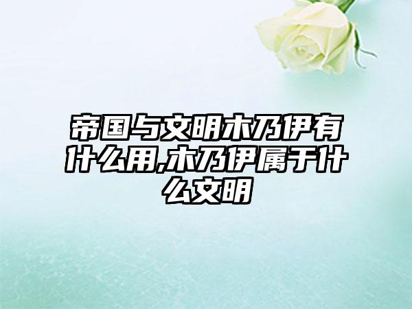 帝国与文明木乃伊有什么用,木乃伊属于什么文明