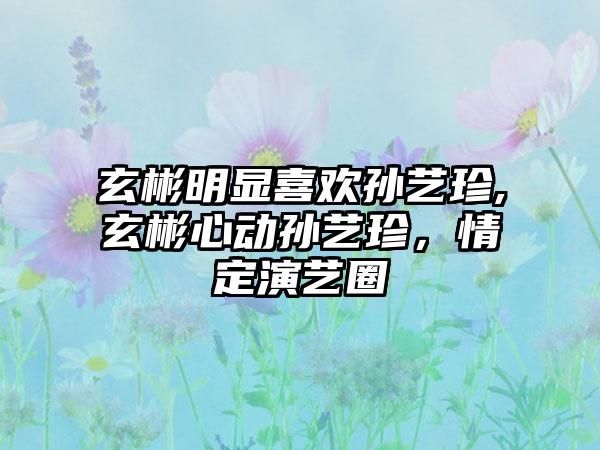 玄彬明显喜欢孙艺珍,玄彬心动孙艺珍，情定演艺圈