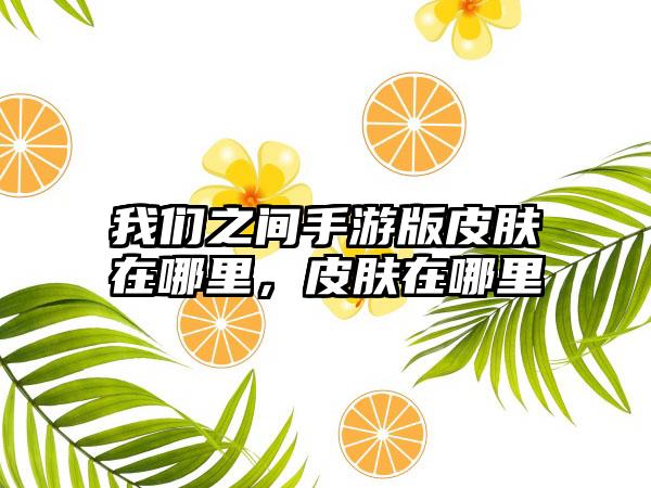 我们之间手游版皮肤在哪里，皮肤在哪里