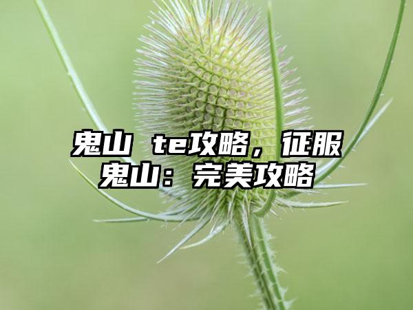 鬼山 te攻略，征服鬼山：完美攻略