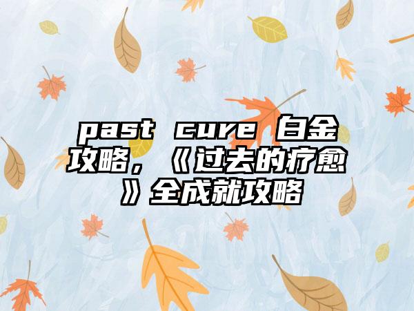 past cure 白金攻略，《过去的疗愈》全成就攻略